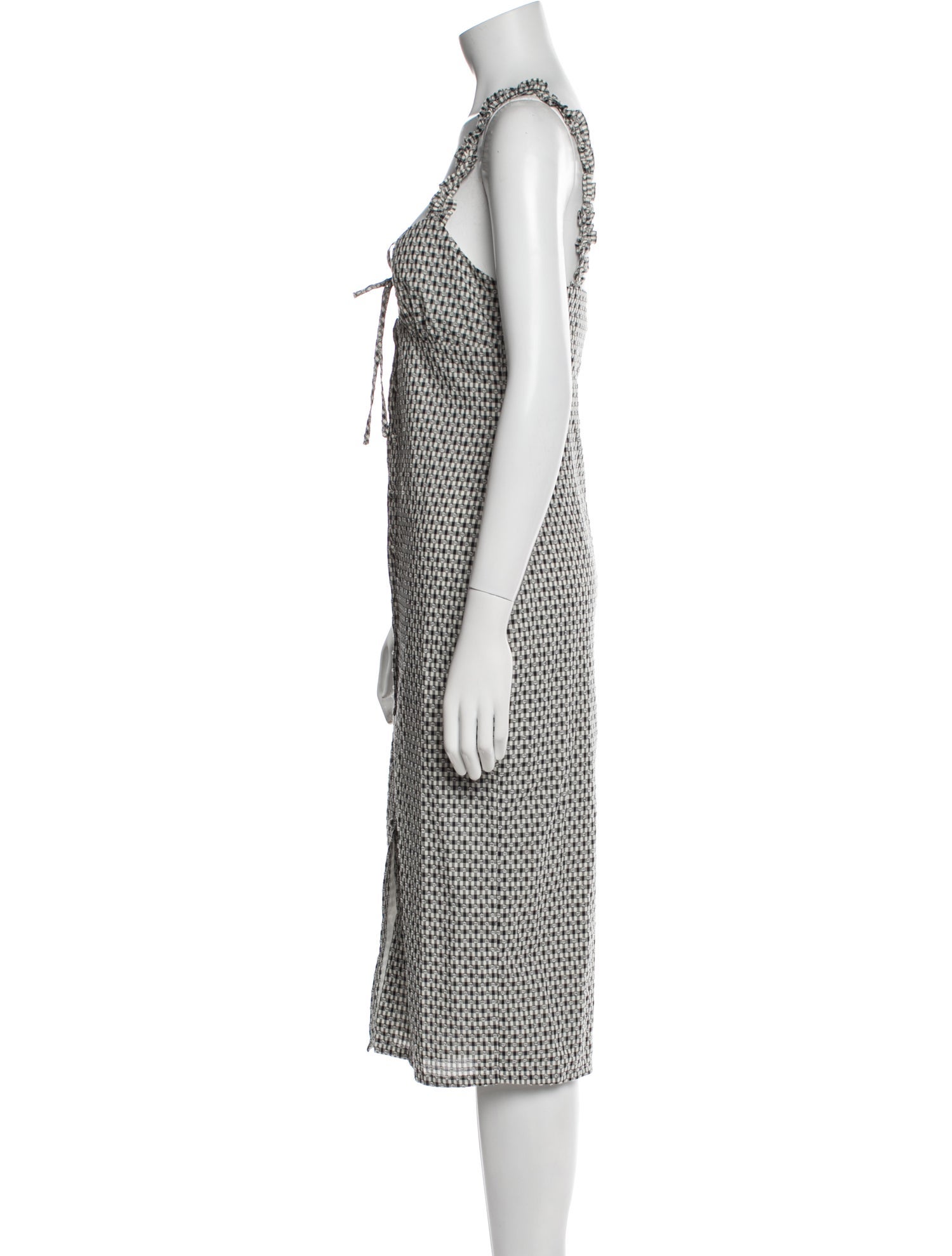 Privacy Please Printed Midi Length Dress