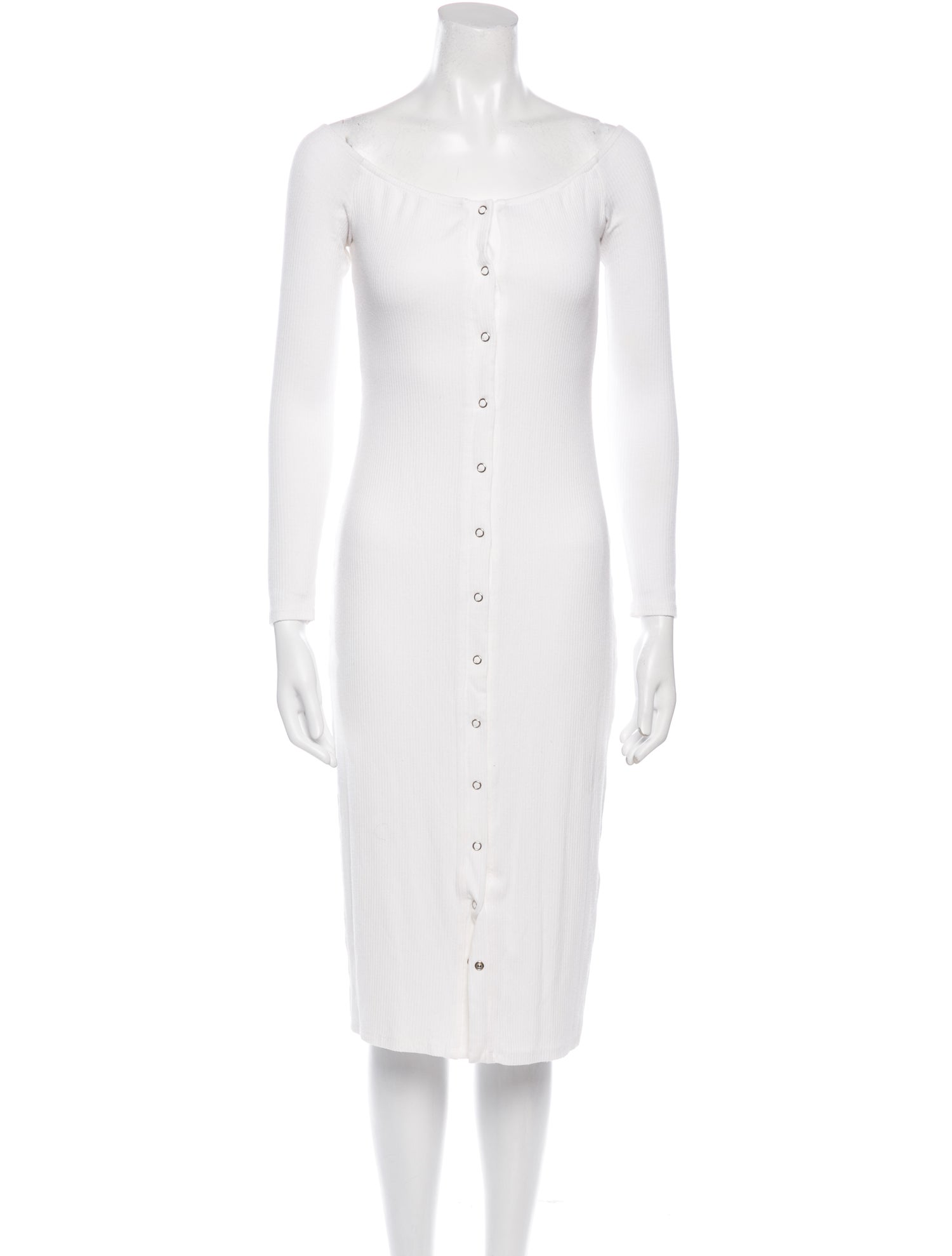 Privacy Please Square Neckline Midi Length Dress