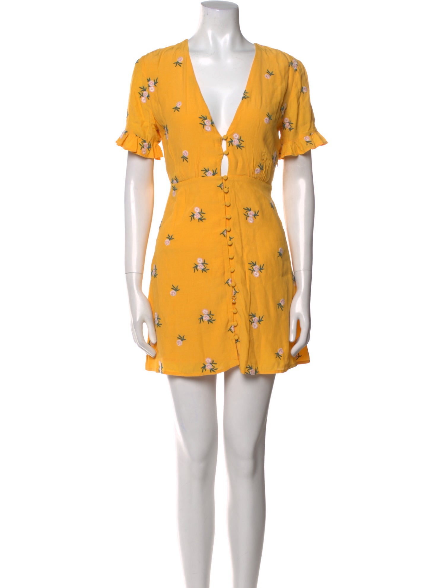 Privacy Please Floral Print Mini Dress