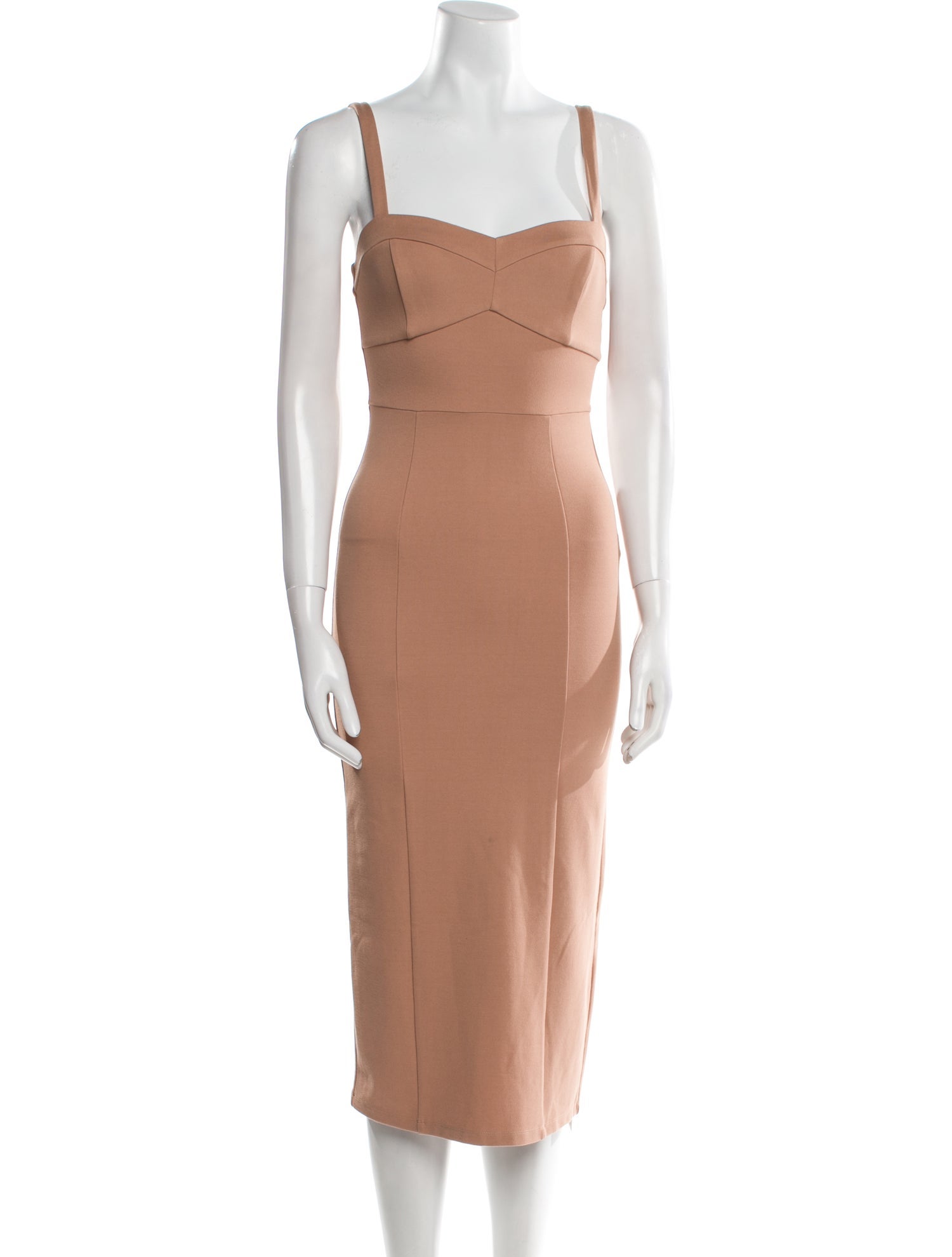 Privacy Please Square Neckline Midi Length Dress