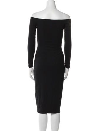 Privacy Please Off-The-Shoulder Midi Length Dress