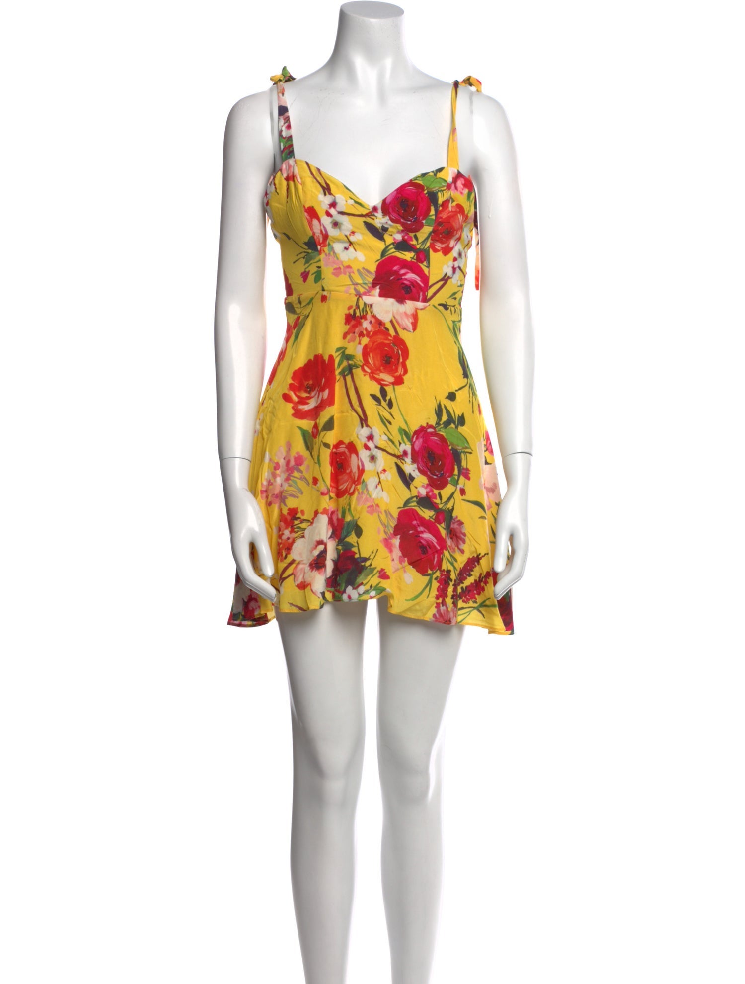 Privacy Please Floral Print Mini Dress