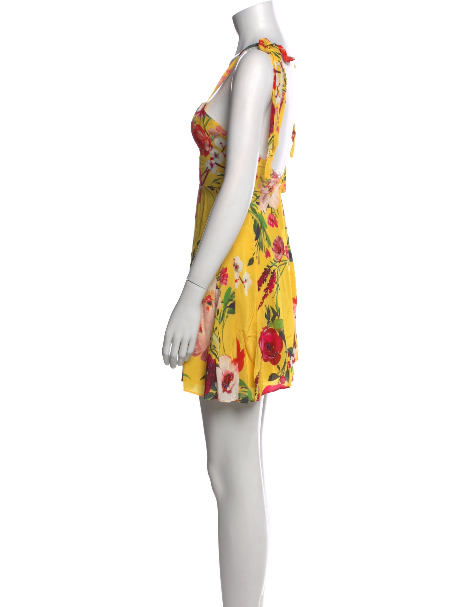 Privacy Please Floral Print Mini Dress