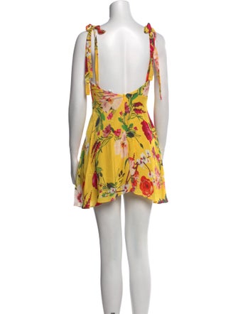 Privacy Please Floral Print Mini Dress