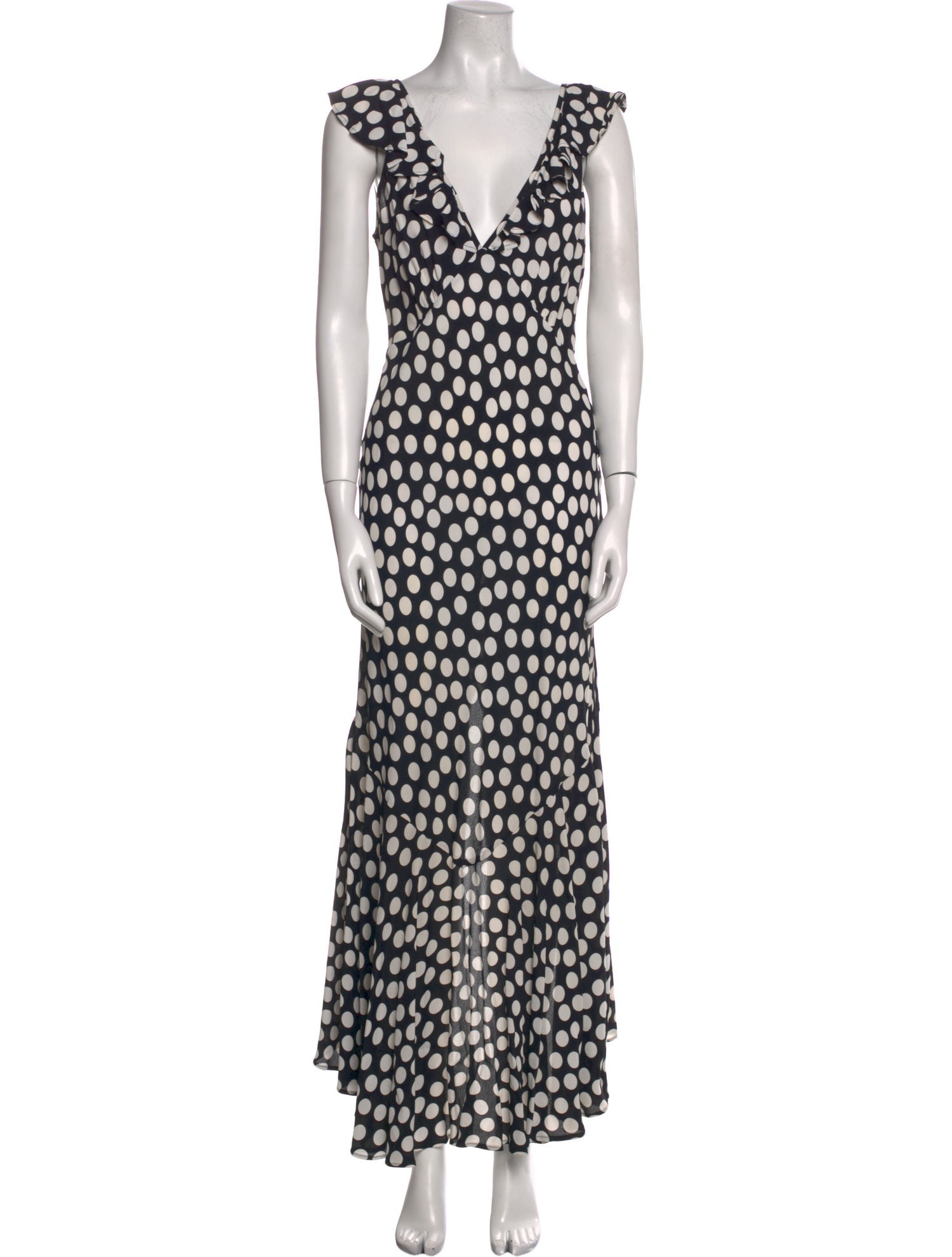 Privacy Please Polka Dot Print Long Dress