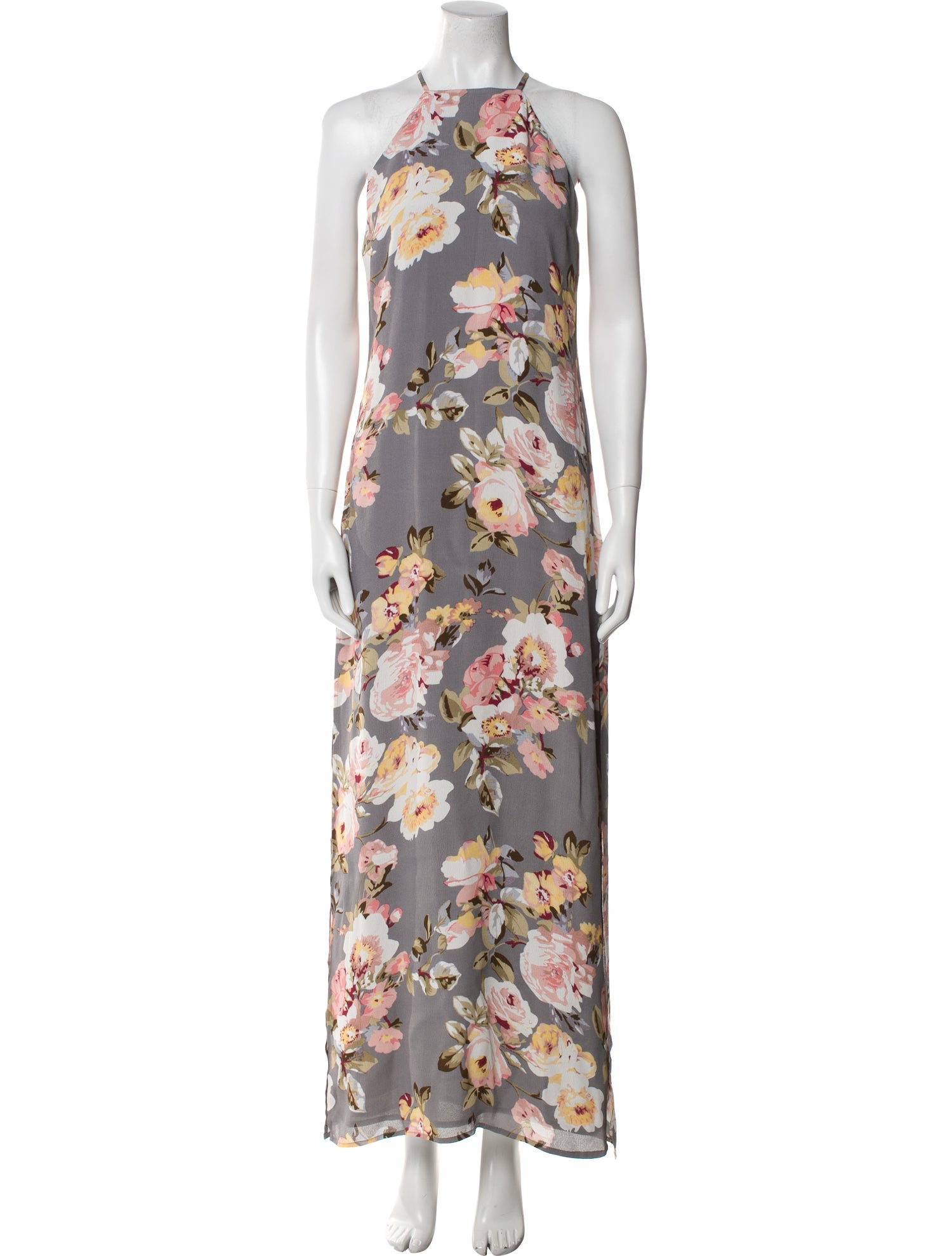 Privacy Please Floral Print Long Dress