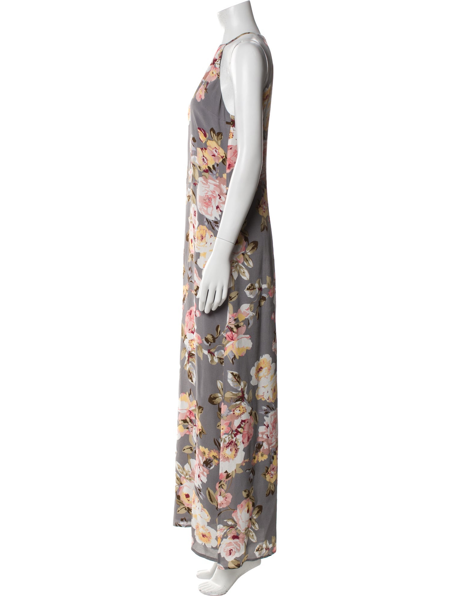 Privacy Please Floral Print Long Dress