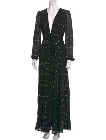 Pre-owned Privacy Please Floral Print Long Dress In Multi