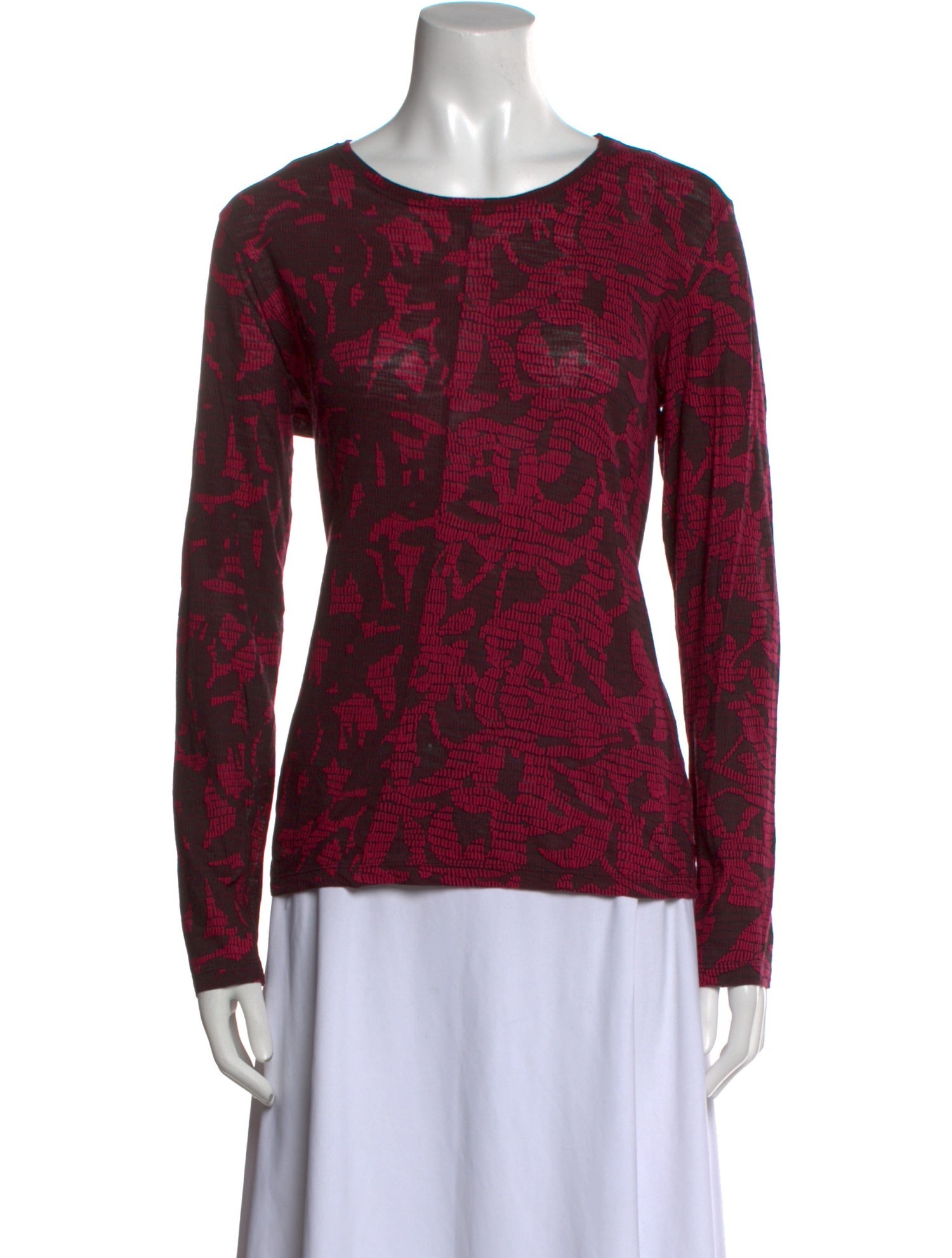 Proenza Schouler xo Barneys Animal Print Bateau Neckline Top