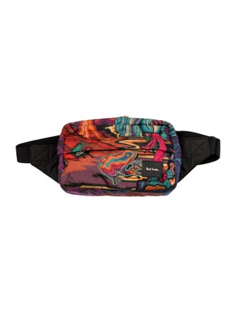 Paul Smith Leather-Trim Nylon Waist Bag w/Tags