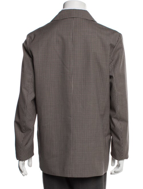 Paul Smith Wool Plaid Print Peacoat