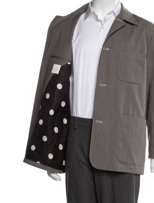 Paul Smith Wool Plaid Print Peacoat