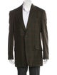 Paul Smith Wool Plaid Print Peacoat