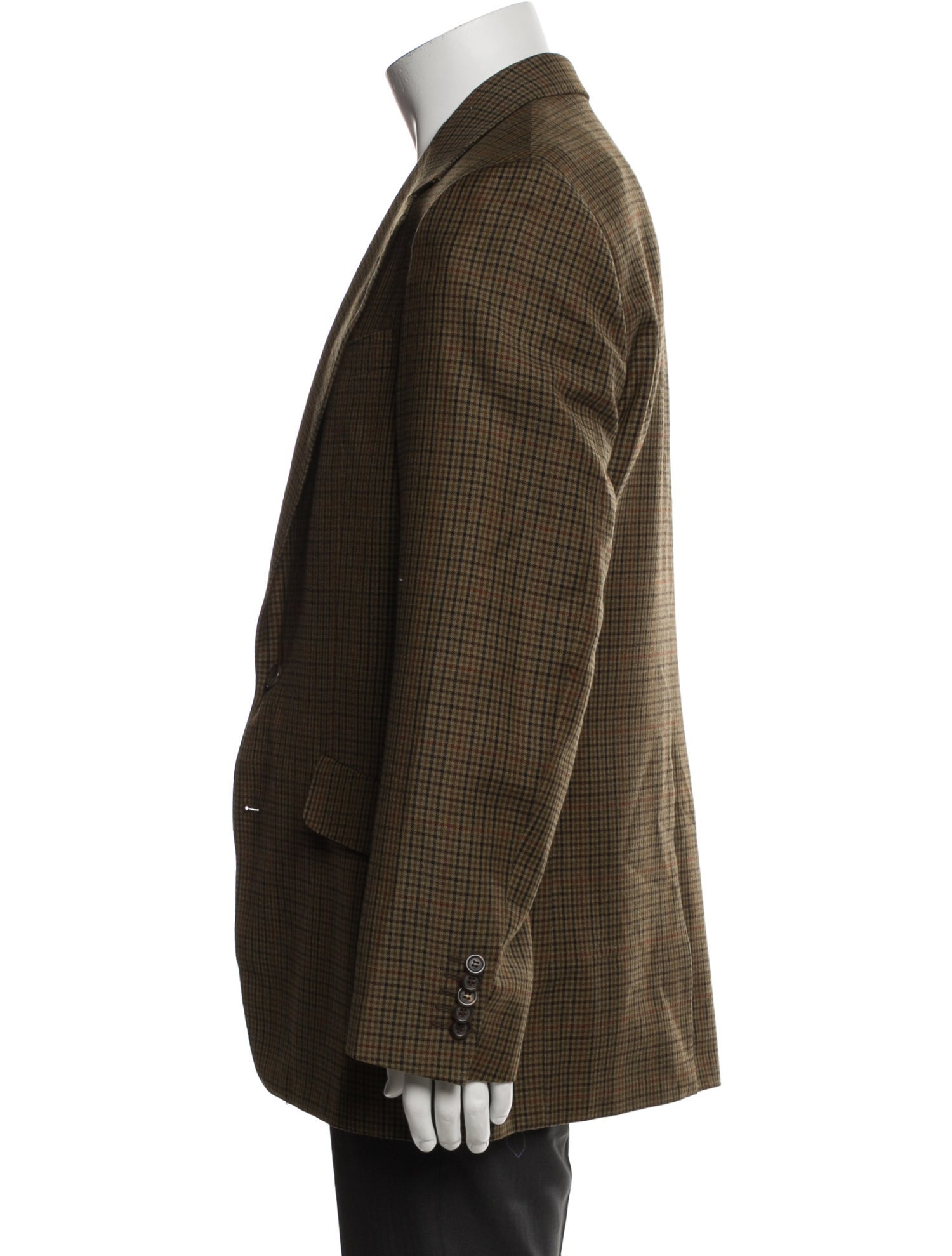 Paul Smith Wool Plaid Print Blazer