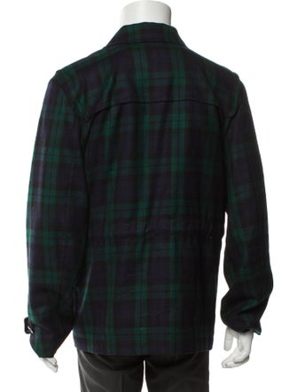 Paul Smith Wool Plaid Print Jacket