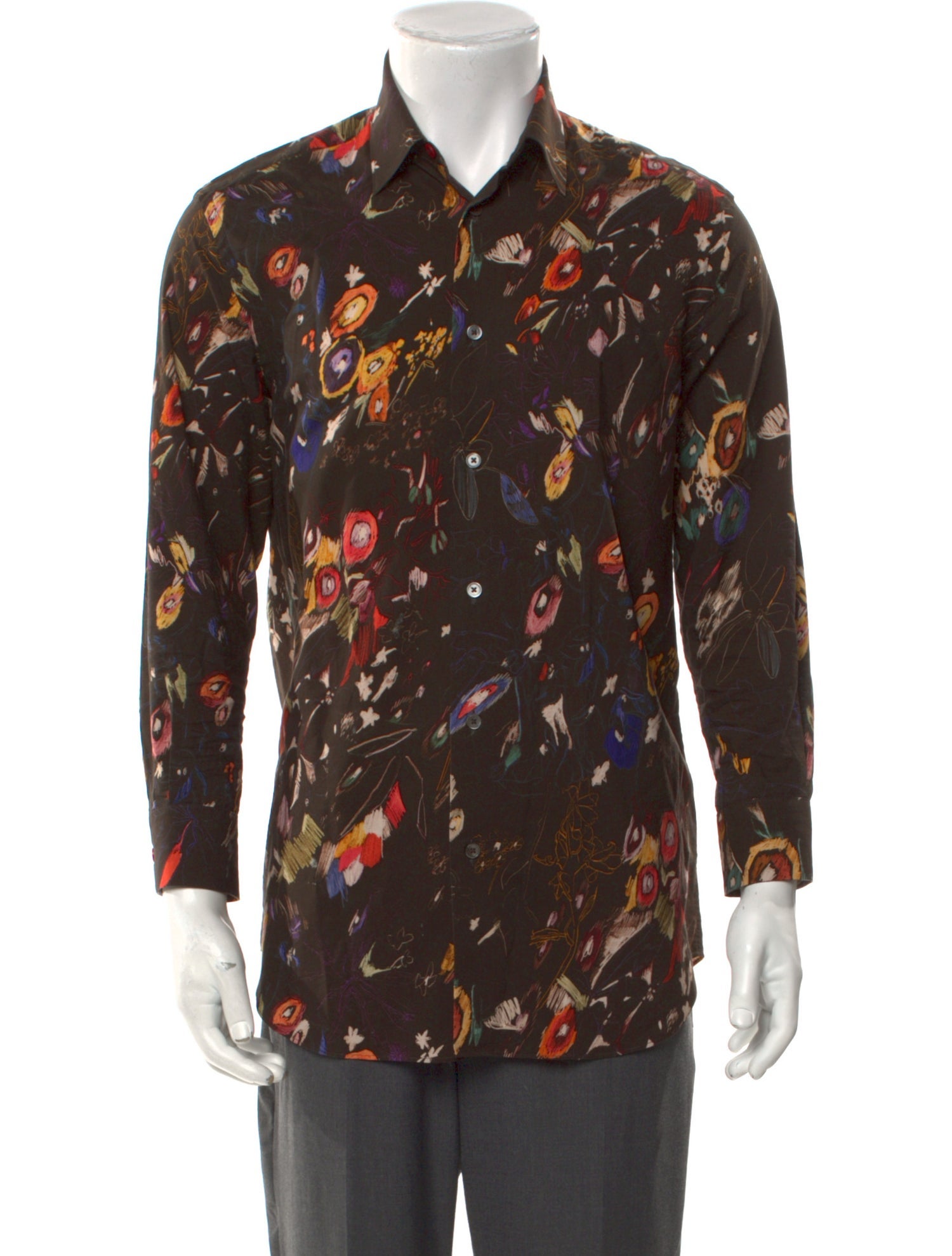 Paul Smith Floral Print Long Sleeve Shirt