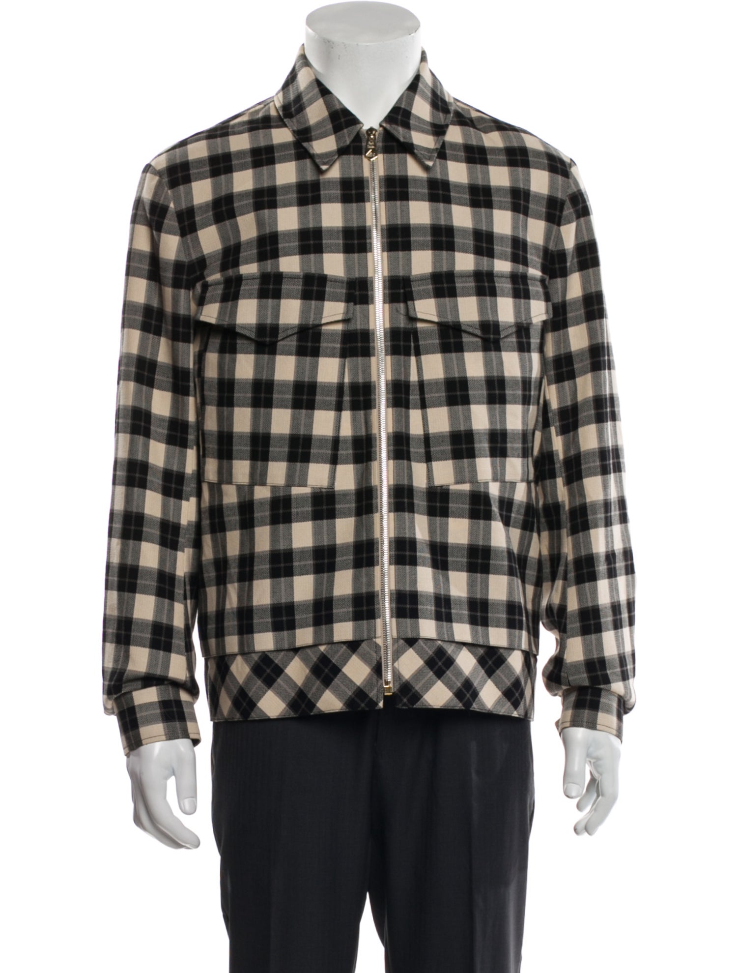 Paul Smith Plaid Print Trucker Jacket