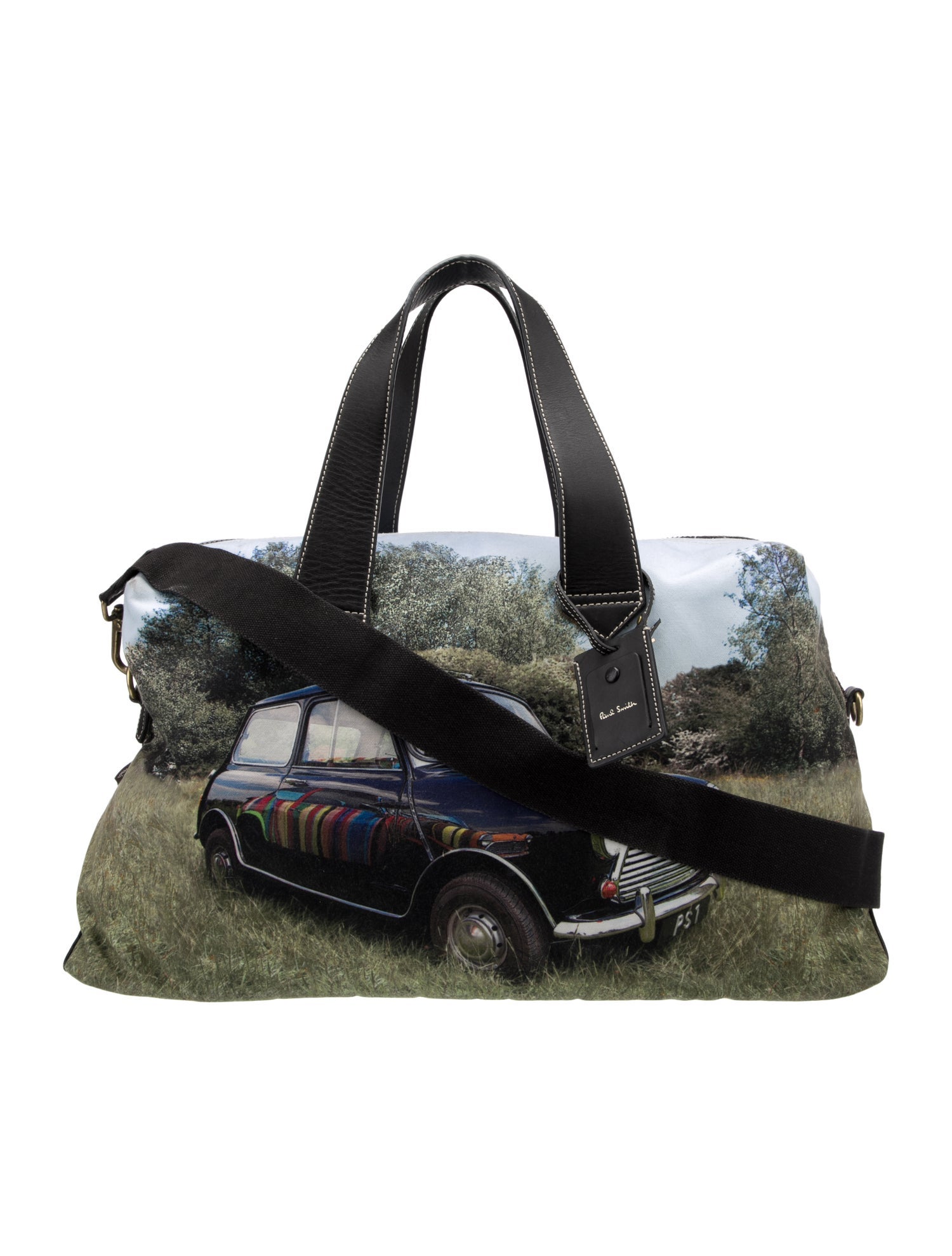 Paul Smith Leather Trim Canvas Messenger Bag