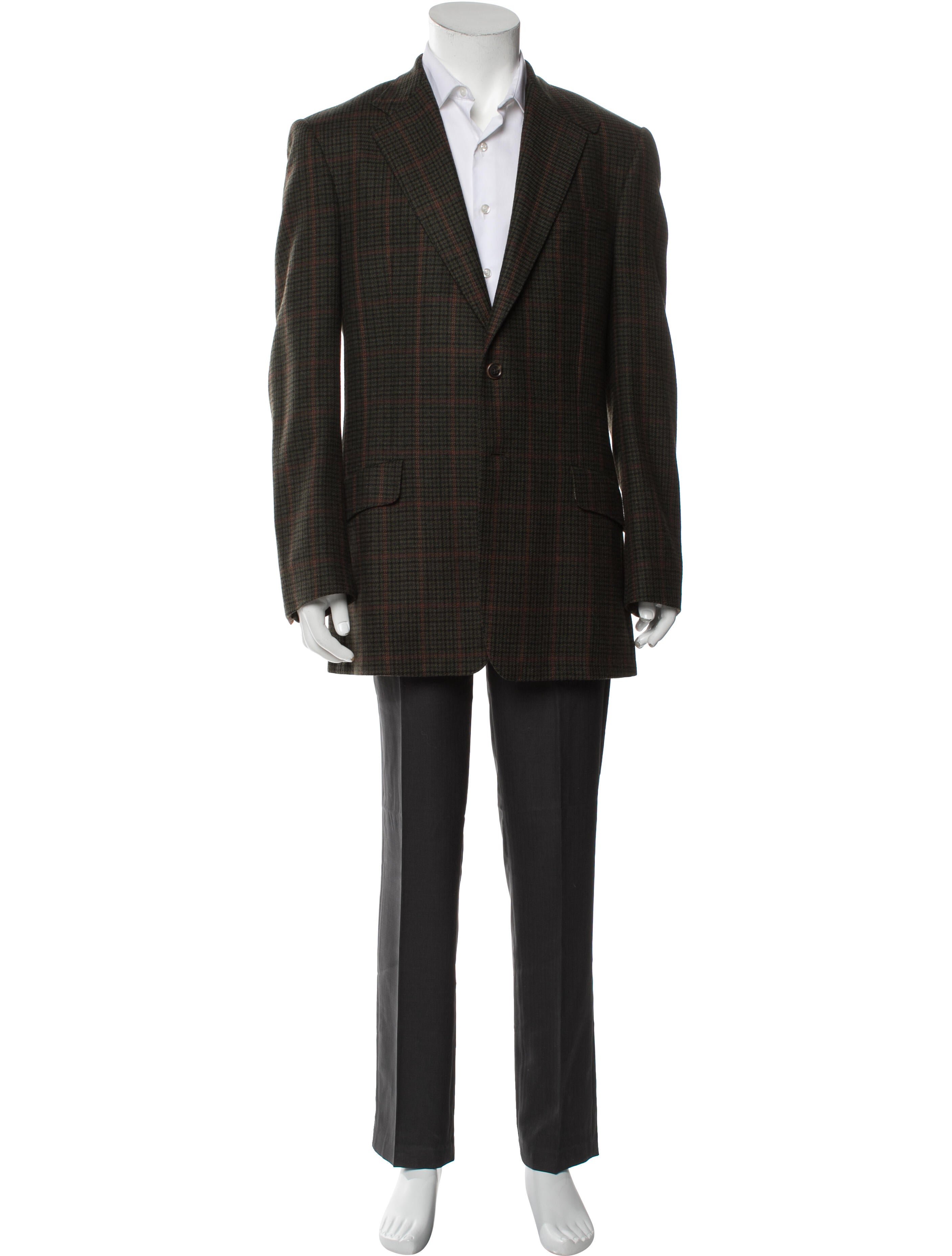 Paul Smith Wool Plaid Print Blazer