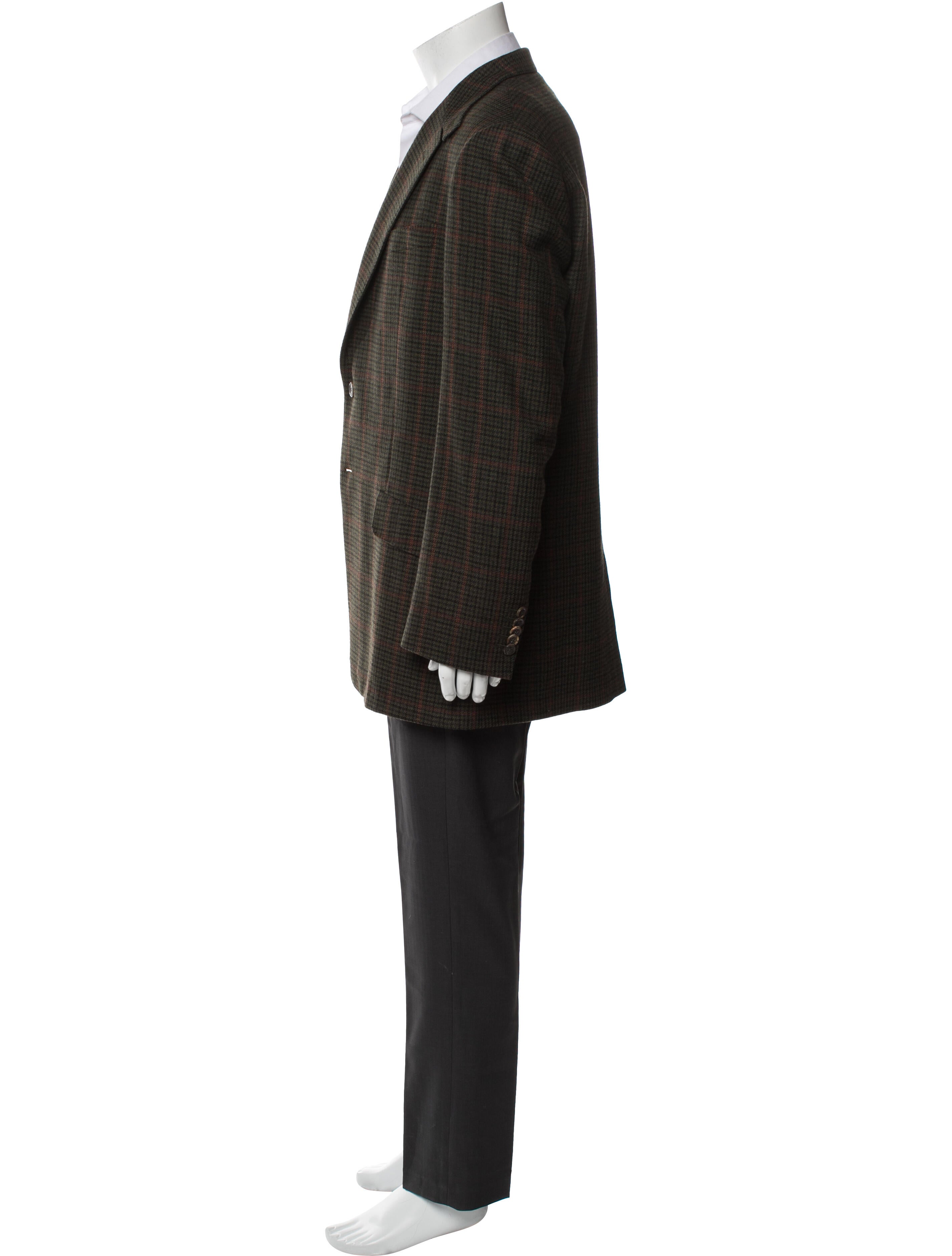 Paul Smith Wool Plaid Print Blazer