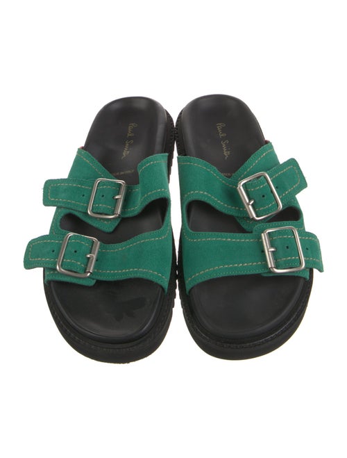 Paul Smith Suede Colorblock Pattern Slides