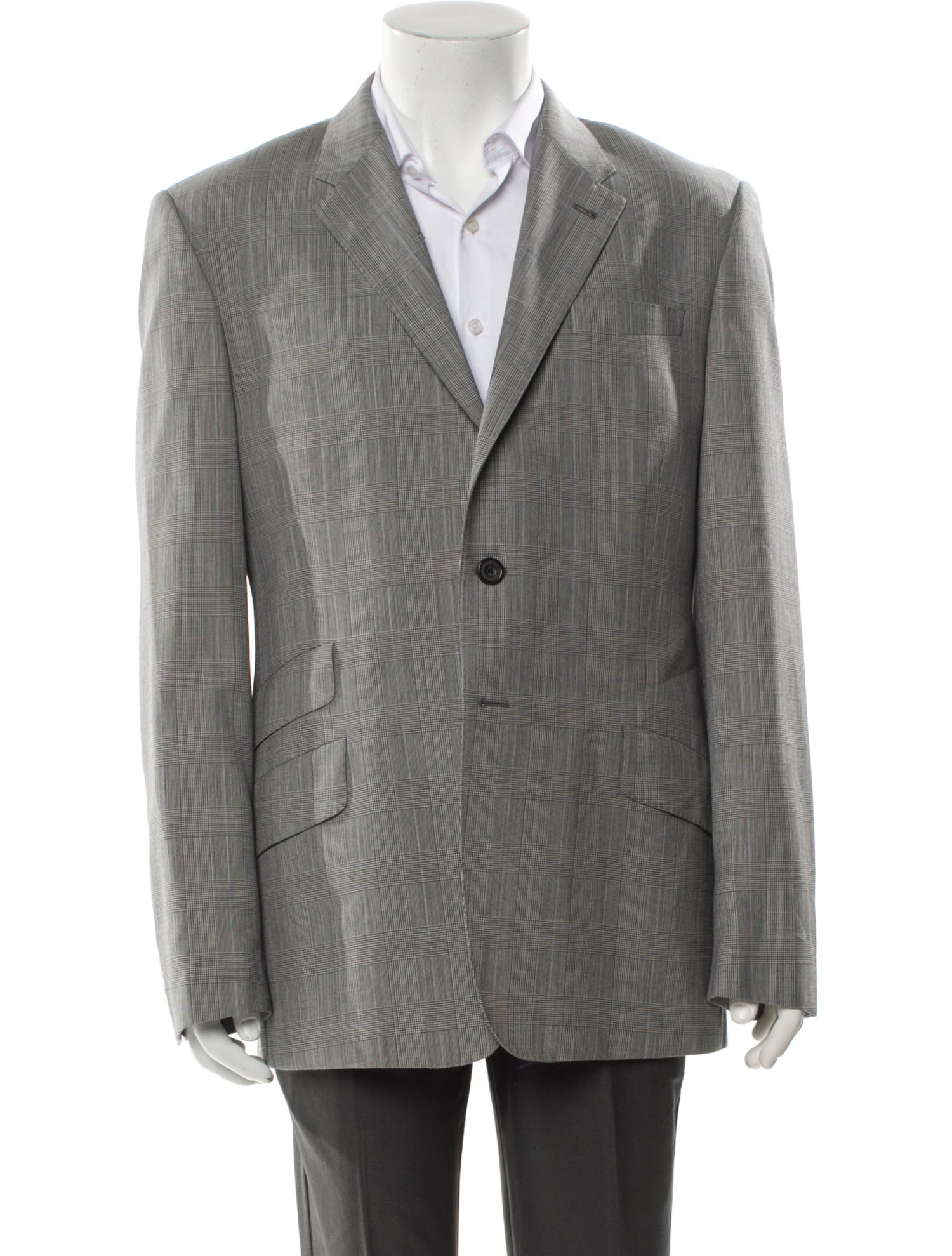 Paul Smith Wool Plaid Print Blazer