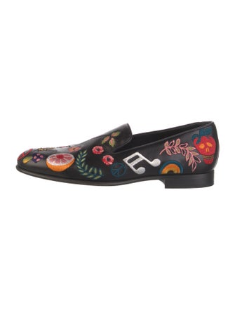 Paul Smith Leather Printed Loafers