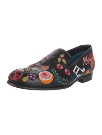 Paul Smith Leather Printed Loafers