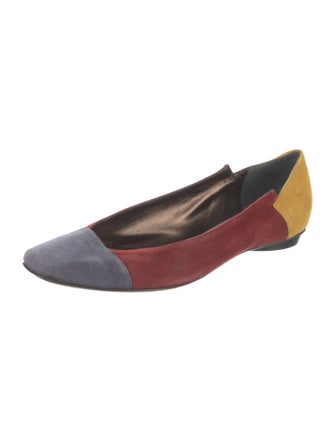 Paul Smith Suede Colorblock Pattern Ballet Flats