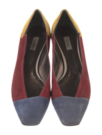 Paul Smith Suede Colorblock Pattern Ballet Flats