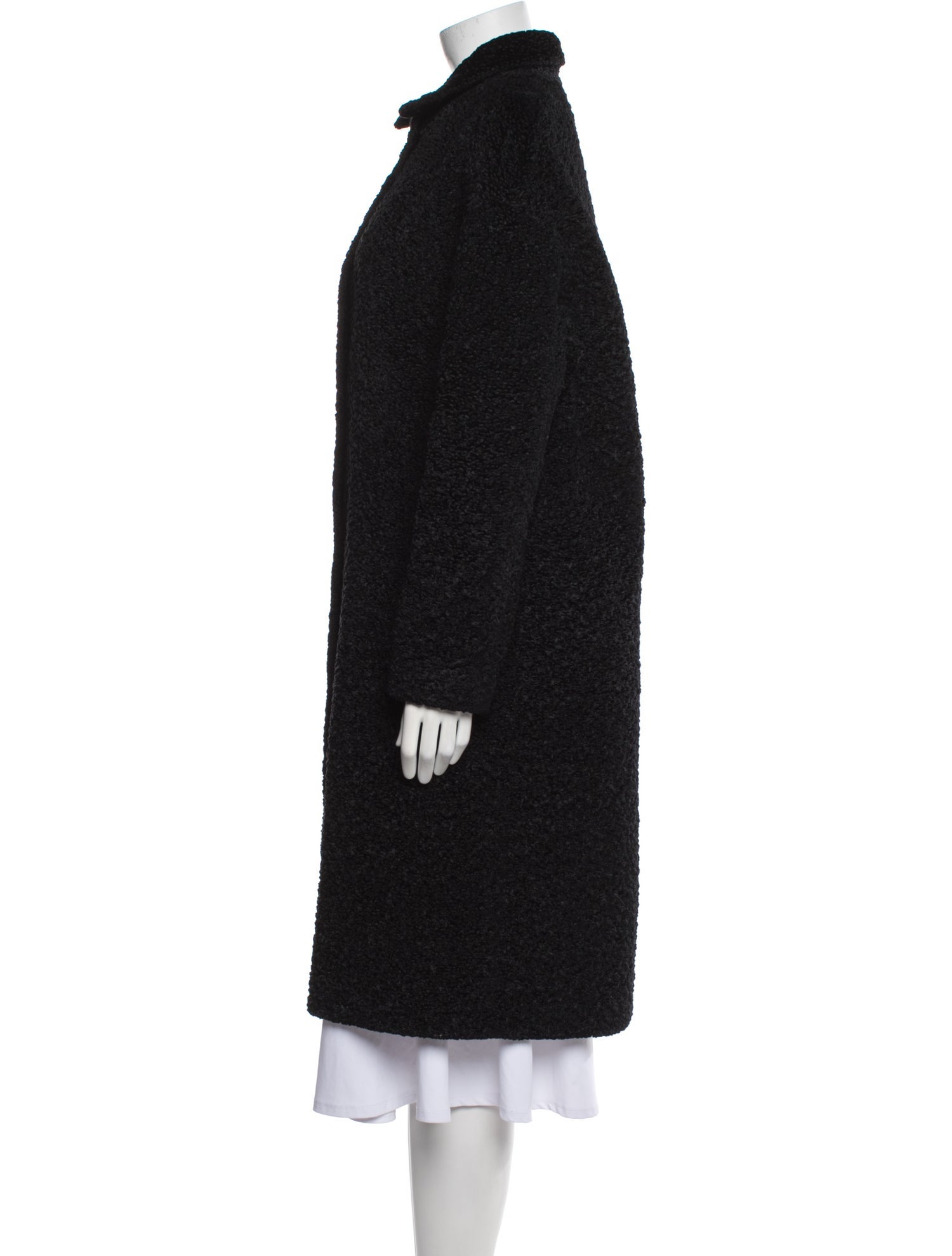 Paul Smith Tweed Pattern Faux Fur Coat