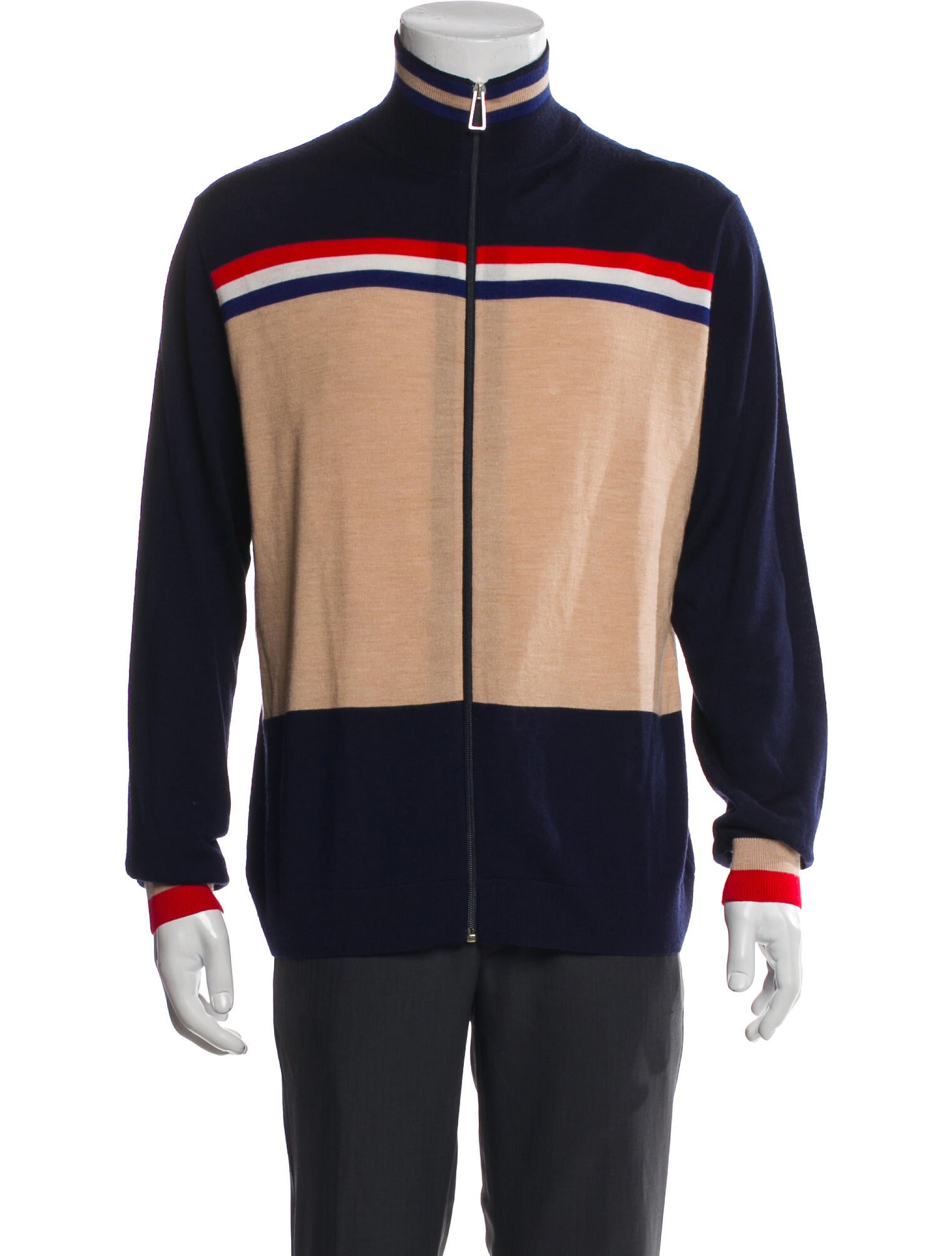 Paul Smith Merino Wool Striped Windbreaker