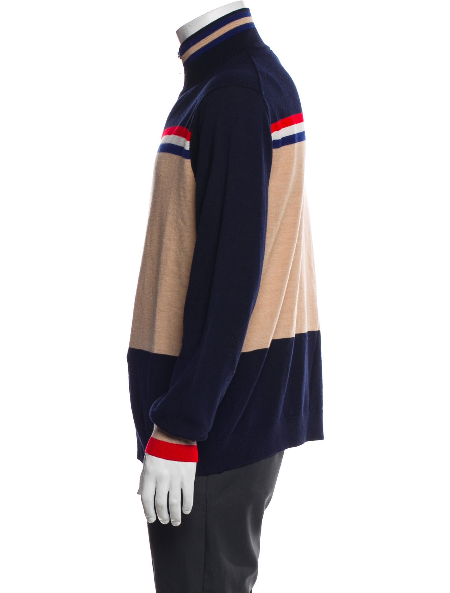 Paul Smith Merino Wool Striped Windbreaker