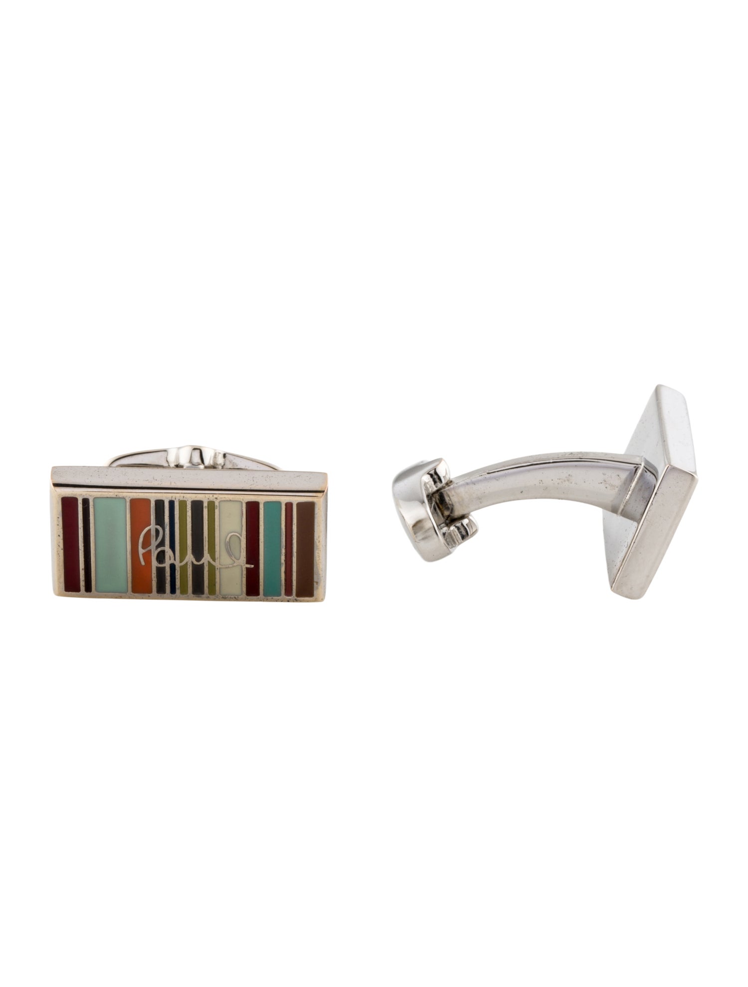 Paul Smith Enamel Multistripe Cufflinks
