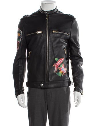 Paul Smith Graphic Print Moto Jacket