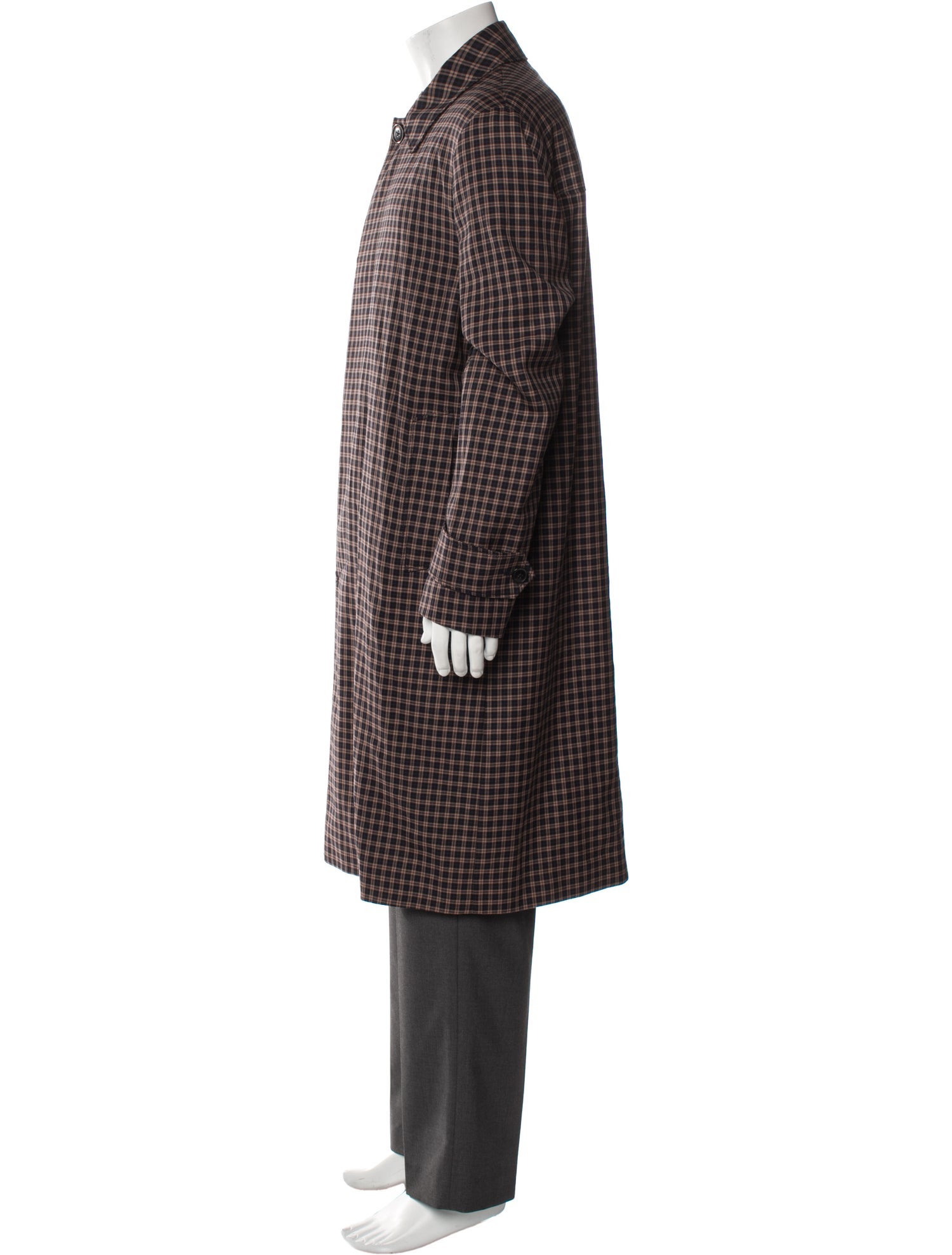 Paul Smith Plaid Print Overcoat
