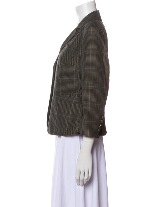 Paul Smith Blue Plaid Print Blazer