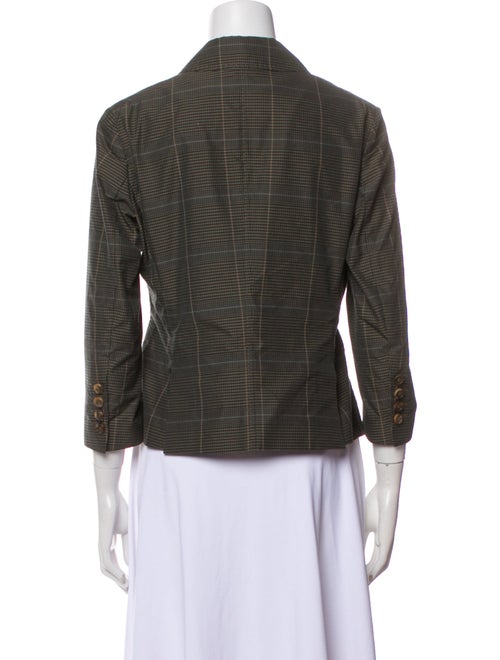 Paul Smith Blue Plaid Print Blazer