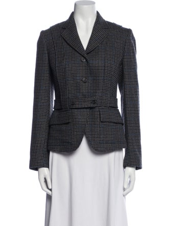 Paul Smith Virgin Wool Houndstooth Print Blazer