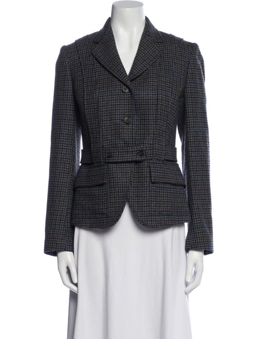 Paul Smith Virgin Wool Houndstooth Print Blazer