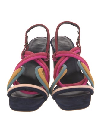 Paul Smith Suede Printed Slingback Sandals