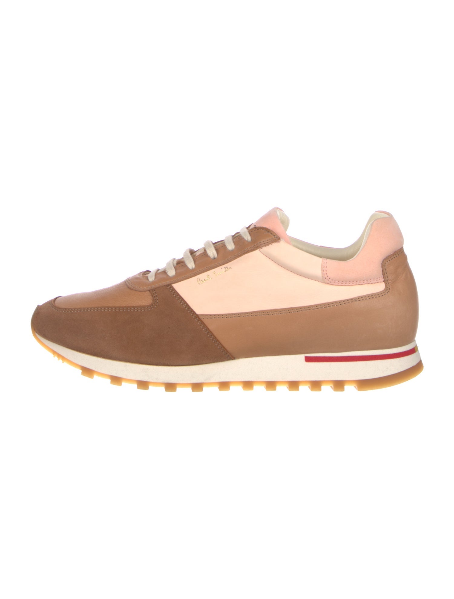 Paul Smith Leather Colorblock Pattern Sneakers