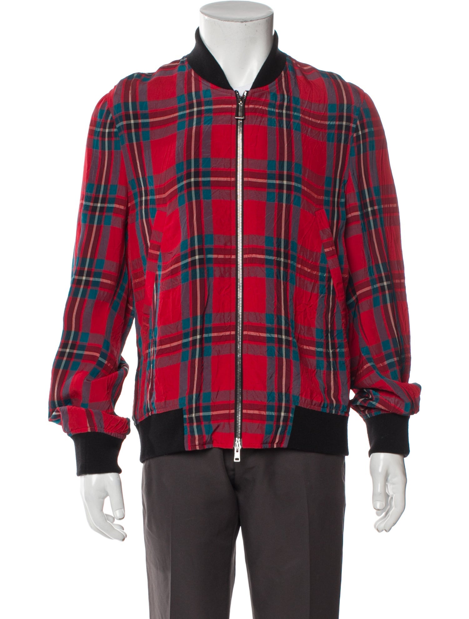 Paul Smith Plaid Print Bomber Jacket