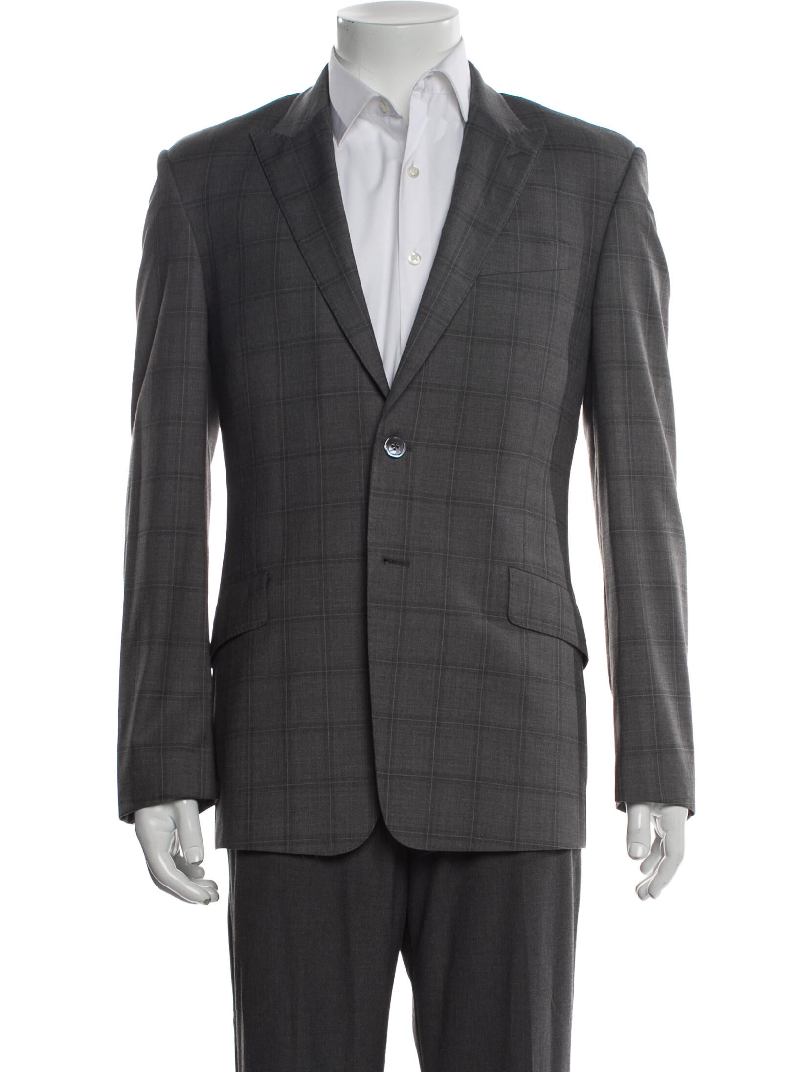 Paul Smith Wool Plaid Print Blazer