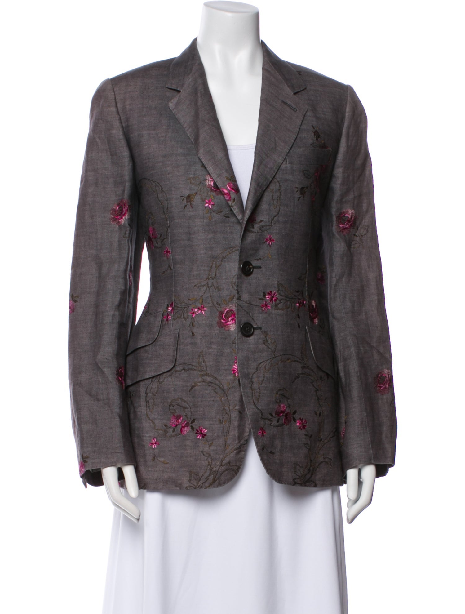 Paul Smith Wool Floral Print Blazer