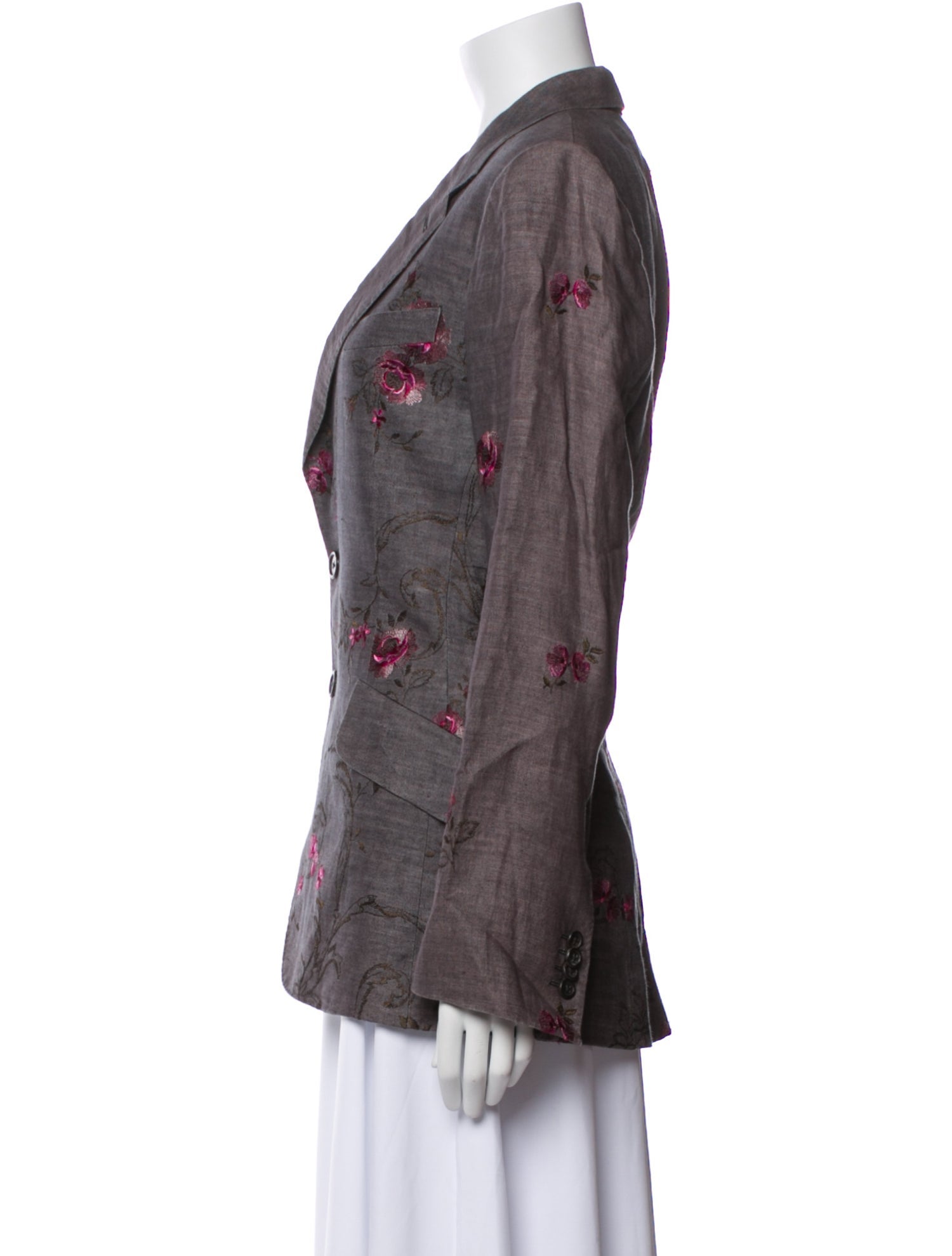 Paul Smith Wool Floral Print Blazer