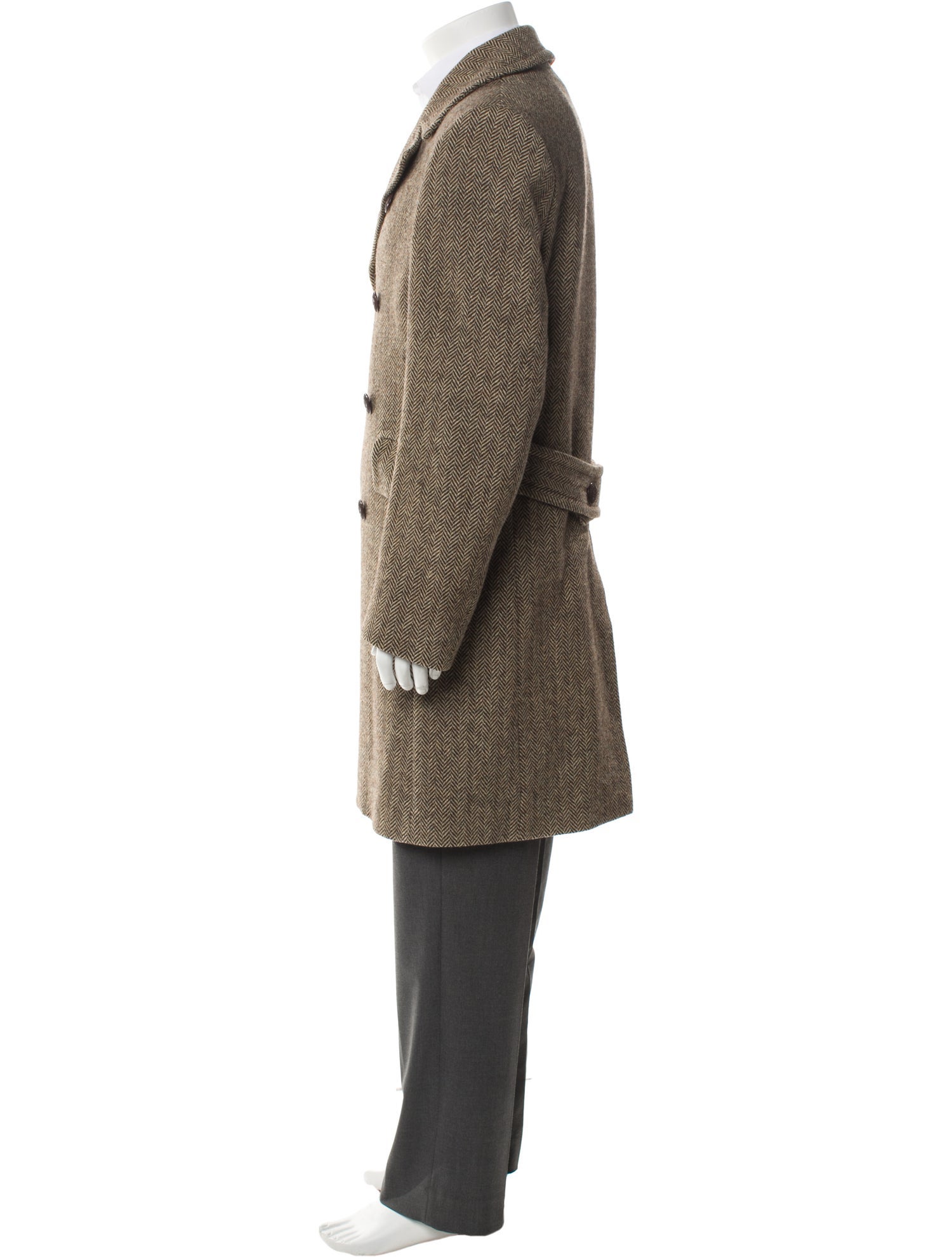 Paul Smith Wool Tweed Pattern Peacoat