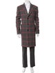 Paul Smith Virgin Wool Plaid Print Overcoat