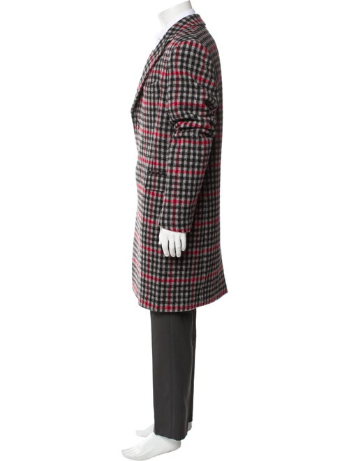 Paul Smith Virgin Wool Plaid Print Overcoat