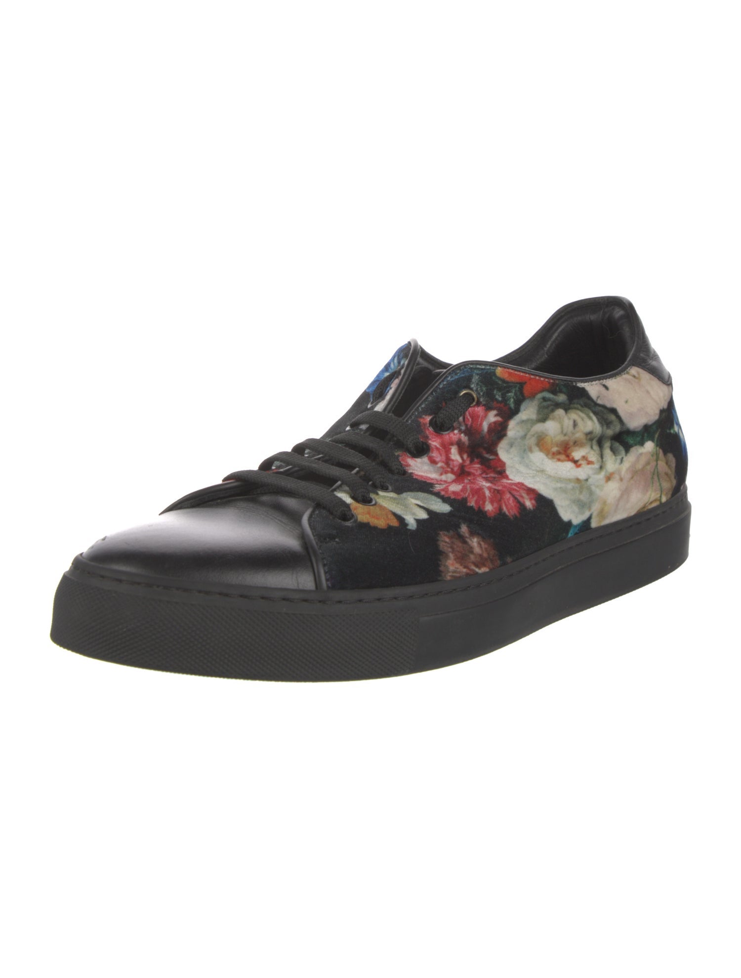 Paul Smith Velvet Floral Print Sneakers